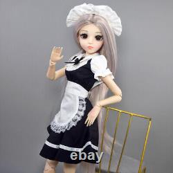 1/3 BJD Doll 60cm Height Girl Doll + Removable Clothes Shoes Wigs Full Set Toy
