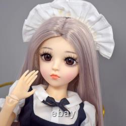 1/3 BJD Doll 60cm Height Girl Doll + Removable Clothes Shoes Wigs Full Set Toy