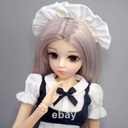 1/3 BJD Doll 60cm Height Girl Doll + Removable Clothes Shoes Wigs Full Set Toy