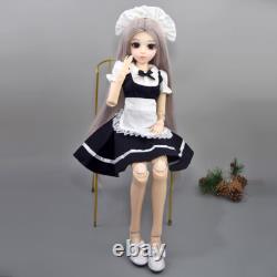 1/3 BJD Doll 60cm Height Girl Doll + Removable Clothes Shoes Wigs Full Set Toy