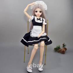 1/3 BJD Doll 60cm Height Girl Doll + Removable Clothes Shoes Wigs Full Set Toy