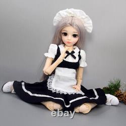 1/3 BJD Doll 60cm Height Girl Doll + Removable Clothes Shoes Wigs Full Set Toy