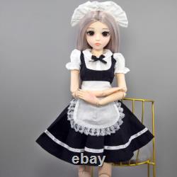 1/3 BJD Doll 60cm Height Girl Doll + Removable Clothes Shoes Wigs Full Set Toy