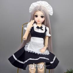 1/3 BJD Doll 60cm Height Girl Doll + Removable Clothes Shoes Wigs Full Set Toy