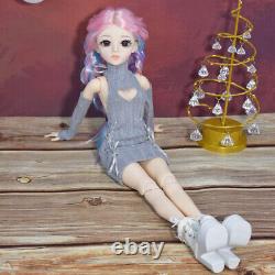 1/3 BJD Doll 60cm Height Girl Doll Toy Full Set Doll and Doll Outfits Makeup