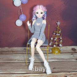 1/3 BJD Doll 60cm Height Girl Doll Toy Full Set Doll and Doll Outfits Makeup