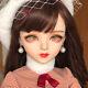 1/3 Bjd Doll 60cm Height Girl Doll With Shimmer Gold Eyes Brown Wig Full Set Toy