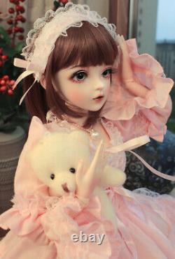 1/3 BJD Doll 60cm SD Dolls + Eyes Makeup + Full Set Removable Clothes Outfit Toy