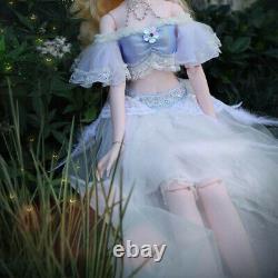 1/3 BJD Doll 62cm Girl Doll with Full Set Outfit Long Blond Hair Face Makeup Toy