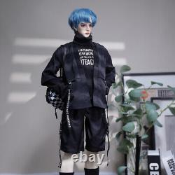 1/3 BJD Doll Boy Resin Ball Joint Open Eyes Makeup Blue Wig Clothes Full Set Toy