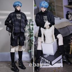 1/3 BJD Doll Boy Resin Ball Joint Open Eyes Makeup Blue Wig Clothes Full Set Toy