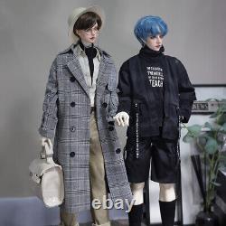 1/3 BJD Doll Boy Resin Ball Joint Open Eyes Makeup Blue Wig Clothes Full Set Toy