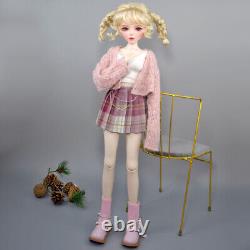 1/3 BJD Doll Cute 22 in Height Girl Doll + Sweater Vest Dress Shoes Full Set Toy