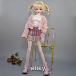 1/3 BJD Doll Cute 22 in Height Girl Doll + Sweater Vest Dress Shoes Full Set Toy