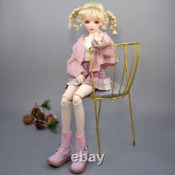 1/3 BJD Doll Cute 22 in Height Girl Doll + Sweater Vest Dress Shoes Full Set Toy