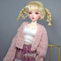 1/3 BJD Doll Cute 22 in Height Girl Doll + Sweater Vest Dress Shoes Full Set Toy