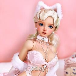 1/3 BJD Doll FULL SET Resin Jointed Body Eyes Wig Clothes Face Makeup Girl Toys