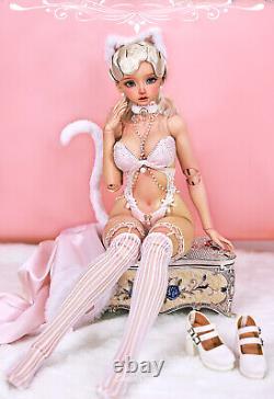 1/3 BJD Doll FULL SET Resin Jointed Body Eyes Wig Clothes Face Makeup Girl Toys