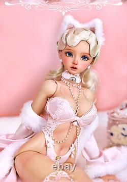 1/3 BJD Doll FULL SET Resin Jointed Body Eyes Wig Clothes Face Makeup Girl Toys