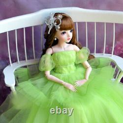 1/3 BJD Doll Fashion 24 Girl Doll Full Set Outfits Upgrade Face Makeup Kids Toy
