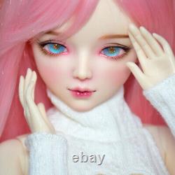 1/3 BJD Doll Fashion Girl Doll with Sweater Dress Shoes Pink Wigs Full Set Toy