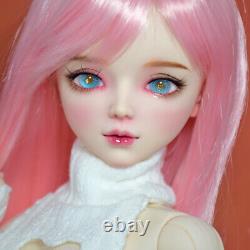 1/3 BJD Doll Fashion Girl Doll with Sweater Dress Shoes Pink Wigs Full Set Toy