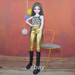 1/3 BJD Doll Fashion Girl Doll with Vest Pants Shoes Wigs Makeup Full Set Toy