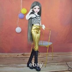 1/3 BJD Doll Fashion Girl Doll with Vest Pants Shoes Wigs Makeup Full Set Toy