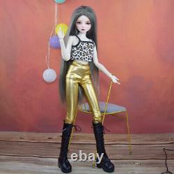 1/3 BJD Doll Fashion Girl Doll with Vest Pants Shoes Wigs Makeup Full Set Toy