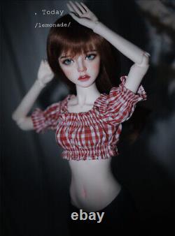 1/3 BJD Doll Fashion Girl Female Resin Eyes Wig Face Makeup Clothes Full Set Toy