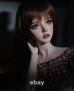 1/3 BJD Doll Fashion Girl Female Resin Eyes Wig Face Makeup Clothes Full Set Toy