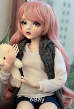 1/3 BJD Doll Female Girl Toys + Full Set Outfit Removable Eyes Wigs Xmas Gift