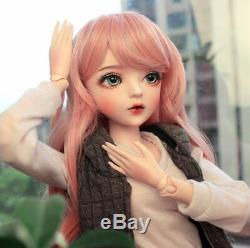 1/3 BJD Doll Female Girl Toys + Full Set Outfit Removable Eyes Wigs Xmas Gift