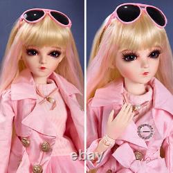 1/3 BJD Doll Full Set Fashion 24in Girl Doll Toy with Clothes Shoe Moveable Eyes