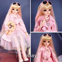 1/3 BJD Doll Full Set Fashion 24in Girl Doll Toy with Clothes Shoe Moveable Eyes