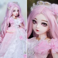 1/3 BJD Doll Full Set Girl Doll including Outfits Free Upgrade Face Makeup Toys