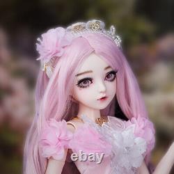 1/3 BJD Doll Full Set Girl Doll including Outfits Free Upgrade Face Makeup Toys