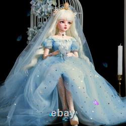 1/3 BJD Doll Full Set Including Outfits Face Makeup 24 Height Female Doll Toy