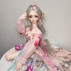 1/3 BJD Doll Girl Doll Dress Wigs Shoes Handpainted Makeup Full Set Outfits Toy