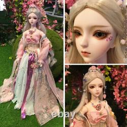 1/3 BJD Doll Girl Doll Dress Wigs Shoes Handpainted Makeup Full Set Outfits Toy