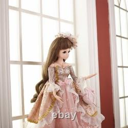 1/3 BJD Doll Girl Doll With Face Makeup Outfit Wigs Shoes Full Set Kids Gift Toy
