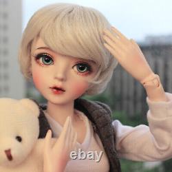 1/3 BJD Doll Girl Doll with Blue Eyes Short Wigs Fashion Clothes Full Set Toy