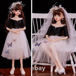 1/3 BJD Doll Girl Doll with Eyes Upgraded Makeup Wigs Clothes Shoes Full Set Toy
