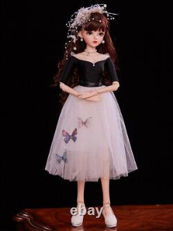 1/3 BJD Doll Girl Doll with Eyes Upgraded Makeup Wigs Clothes Shoes Full Set Toy