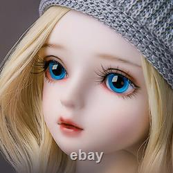 1/3 BJD Doll Girl Dolls Full Set Outfits Clothes Shoes Face Makeup Hair Toy Gift
