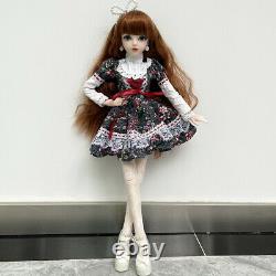 1/3 BJD Doll Girl Dolls with Dress Socks Shoes Wigs Eyes Full Set Toy Lifelike