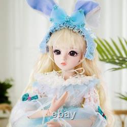 1/3 BJD Doll Girl Dolls with Face Makeup Wigs Clothes Shoes FULL SET Outfits Toy