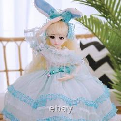 1/3 BJD Doll Girl Dolls with Face Makeup Wigs Clothes Shoes FULL SET Outfits Toy