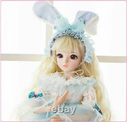 1/3 BJD Doll Girl Dolls with Face Makeup Wigs Clothes Shoes FULL SET Outfits Toy