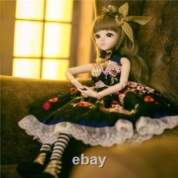 1/3 BJD Doll Girl Dolls with Wigs Eyes Shoes Face Makeup Full Set Kids Gift Toy